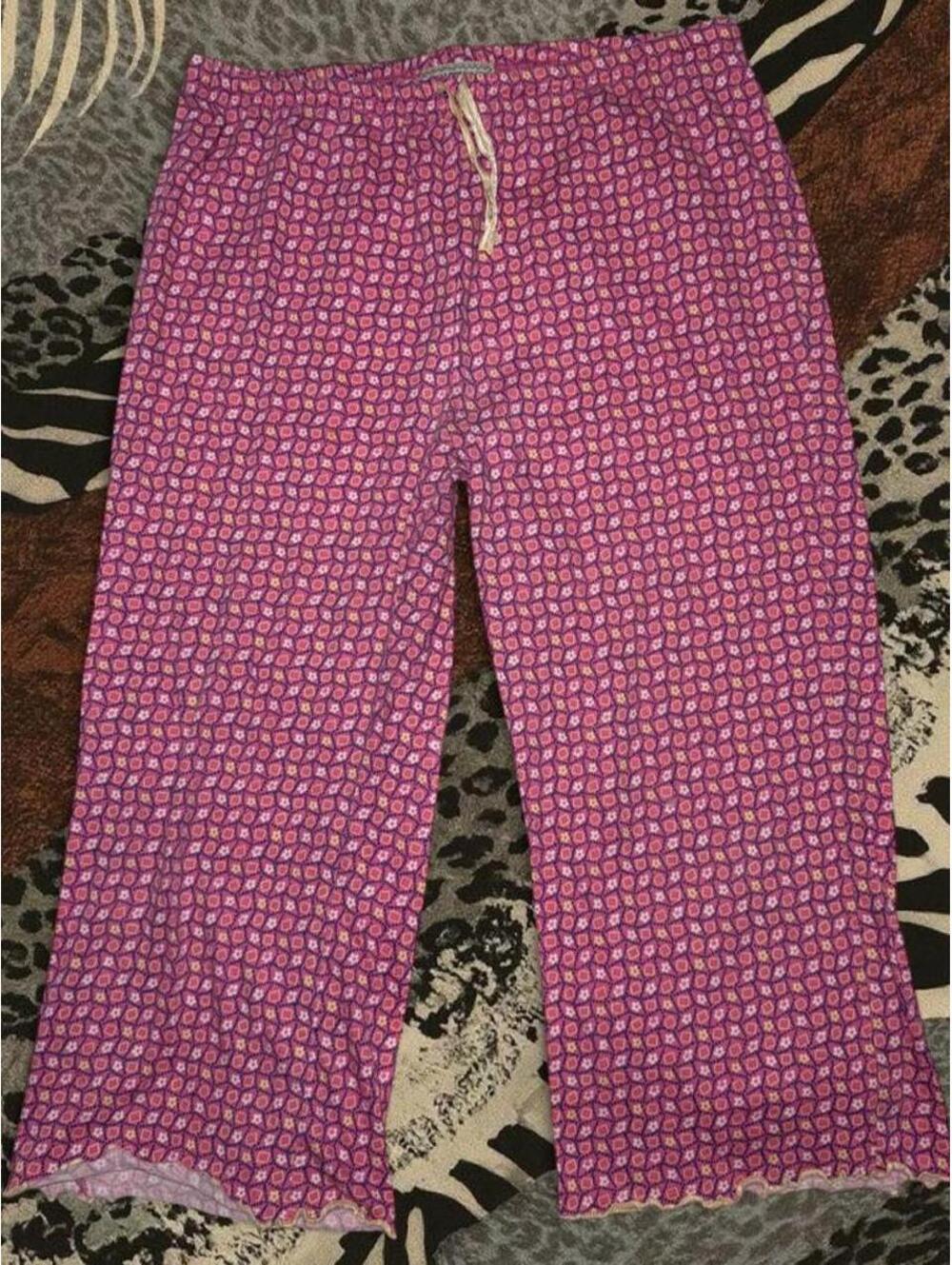 Pink & purple geometric patterned pj pants